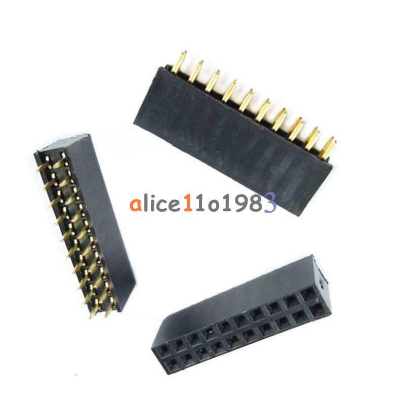 20PCS 2x10 20Pin 2.54mm Double Row Female Straight Header Pitch Socket Pin Strip