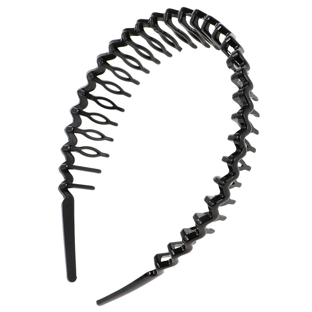 10pcs Woman Plastic Tooth Comb Headband Narrow Hair Headband Black
