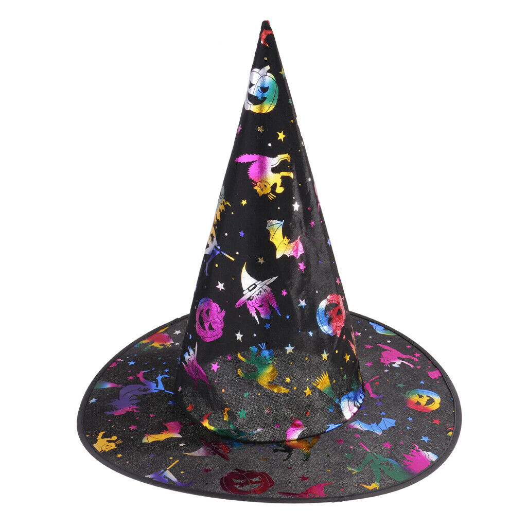 Fabric Halloween wizard hat witch costumes for boys and girls
