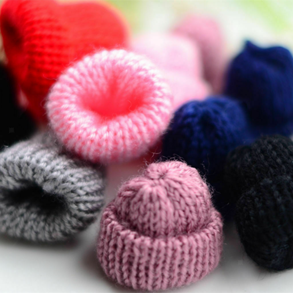 Lots 24 Handmade Knitting Wool Hat Caps for Craft Hair Accessories Ornaments