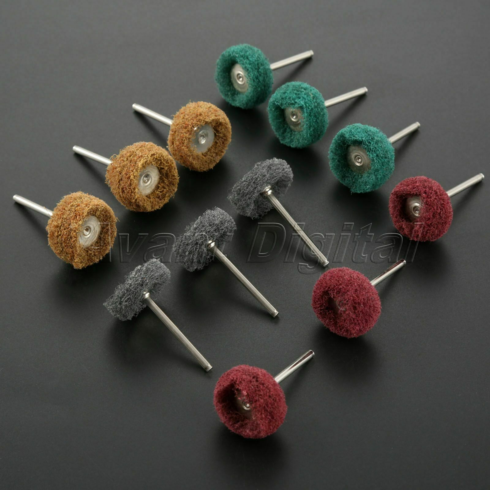 25mm Round Wheel Buffing Pad Kit Grinder Deburring Polishing Rotary Tool 12pcs