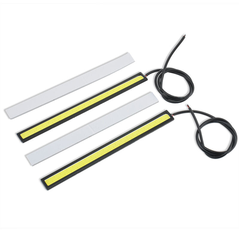 2x Waterproof Super Bright White Car COB LED Lights -DRL Fog Driving Lamp DC 12V