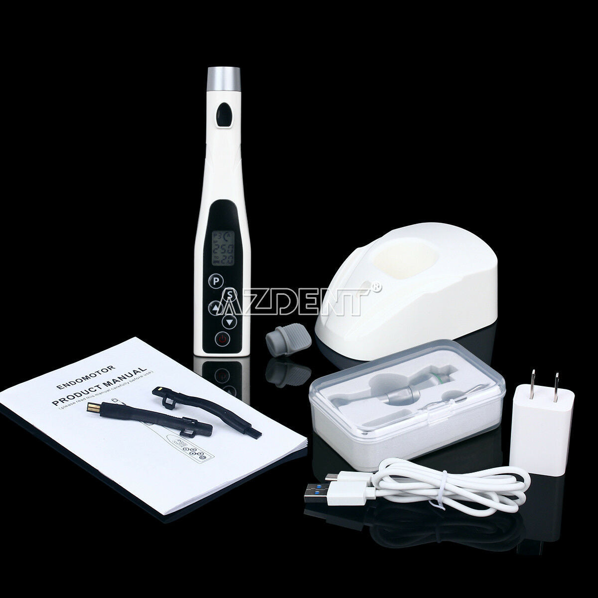 Dental Wireless 16:1 Reduction Mini Endo Motor Endodontic Contra Angle T-FINE-IP