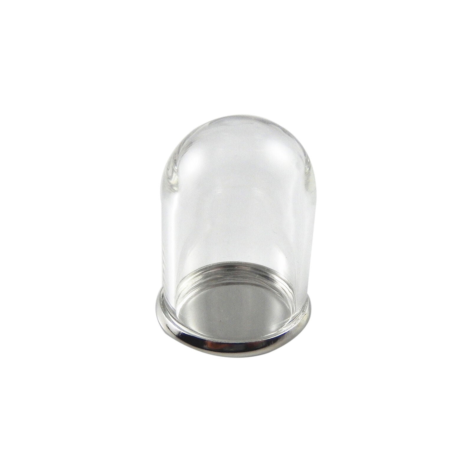 8 sets Clear Glass Cylinder Dome w/ Metal Cameo Base Pendant Findings 29x20mm