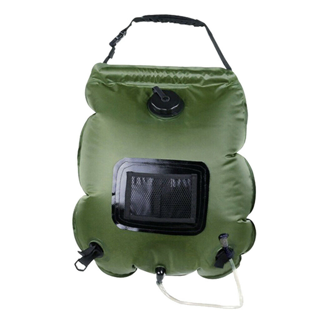 20L Solar Heated Shower Hot Water Bathing Bag for Camping Hiking Traveling