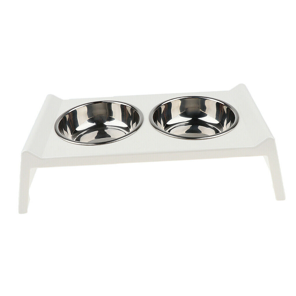 Feeding station dog bowl stainless steel food bowl cat bowl water bowl double