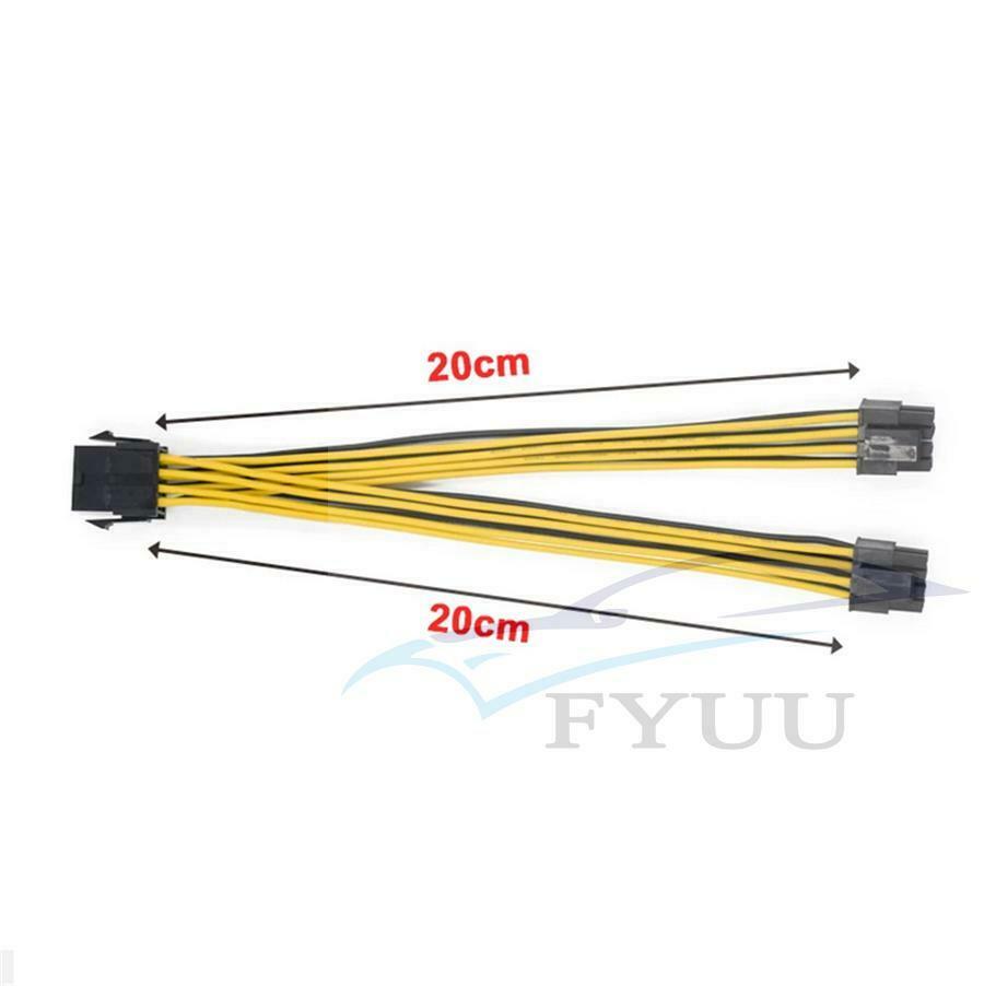 10x 8 to Dual 8 Pin EPS 12V Motherboard Power Supply Cable Y-Splitter Adapter