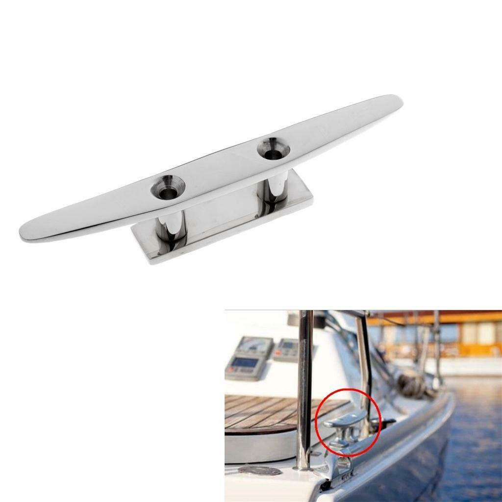8" Marine Boat Low Flat Top Deck Cleat Rope Cleat Mooring Dock Accessories