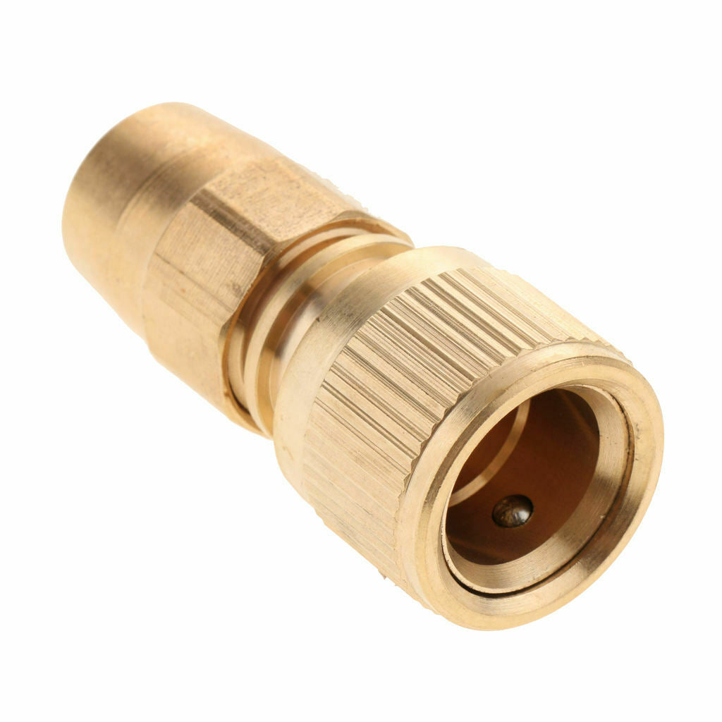 2 Pieces Brass Garden Hose Quick Connectors Water Hose Quick Connect Pipe