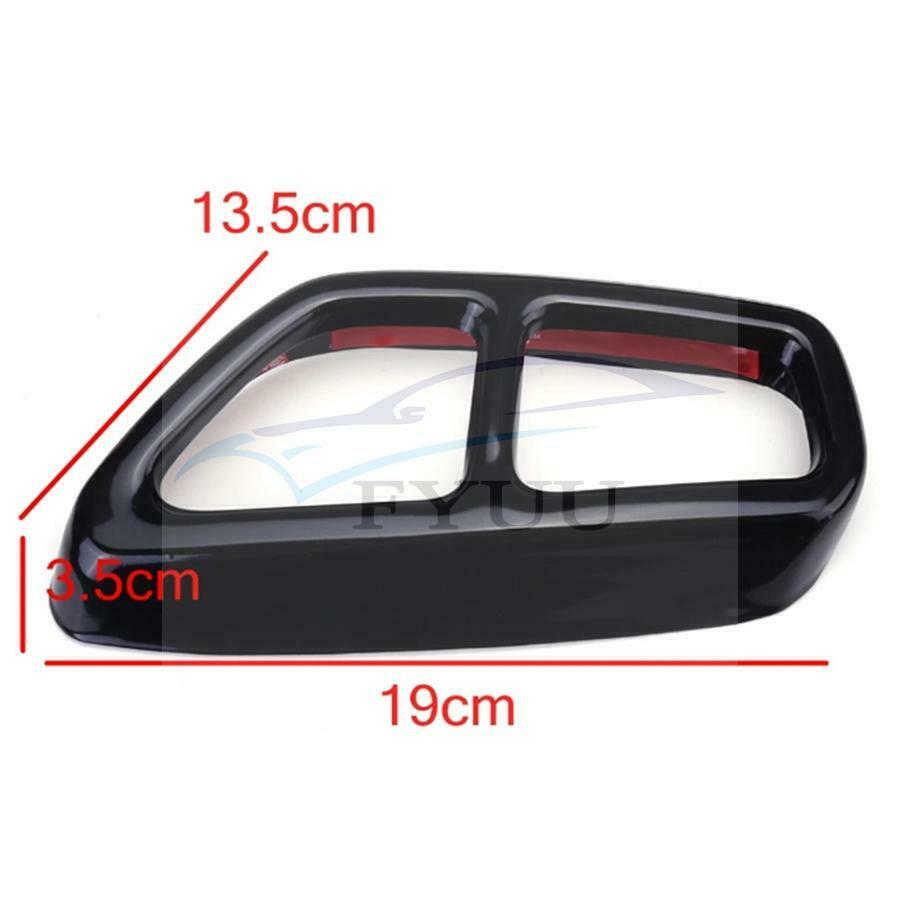 2x Rear Dual Exhaust Muffler Cover Trim  For 2017-18 BMW 5 Series G30 G31 Black
