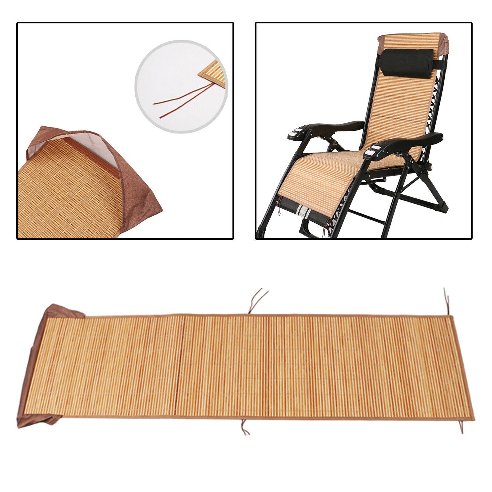 Replacement Bamboo Mat Cover for Recliners Outdoor Patio Backyard Pool Chair