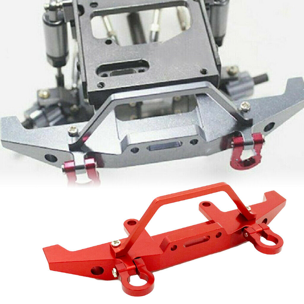 RC Metal Front Bumper w/ Trailer Hook Anti-Collision for WPL C14 C24 1/16 Scale