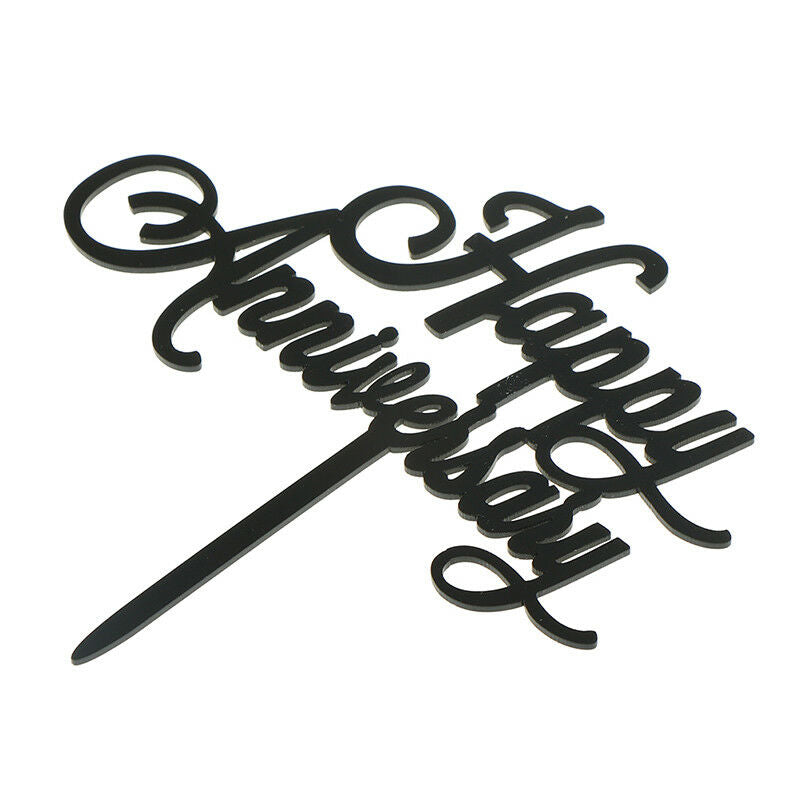 Happy Anniversary Letter Cake Topper Acrylic Xmas Party Cake Decoration.l8