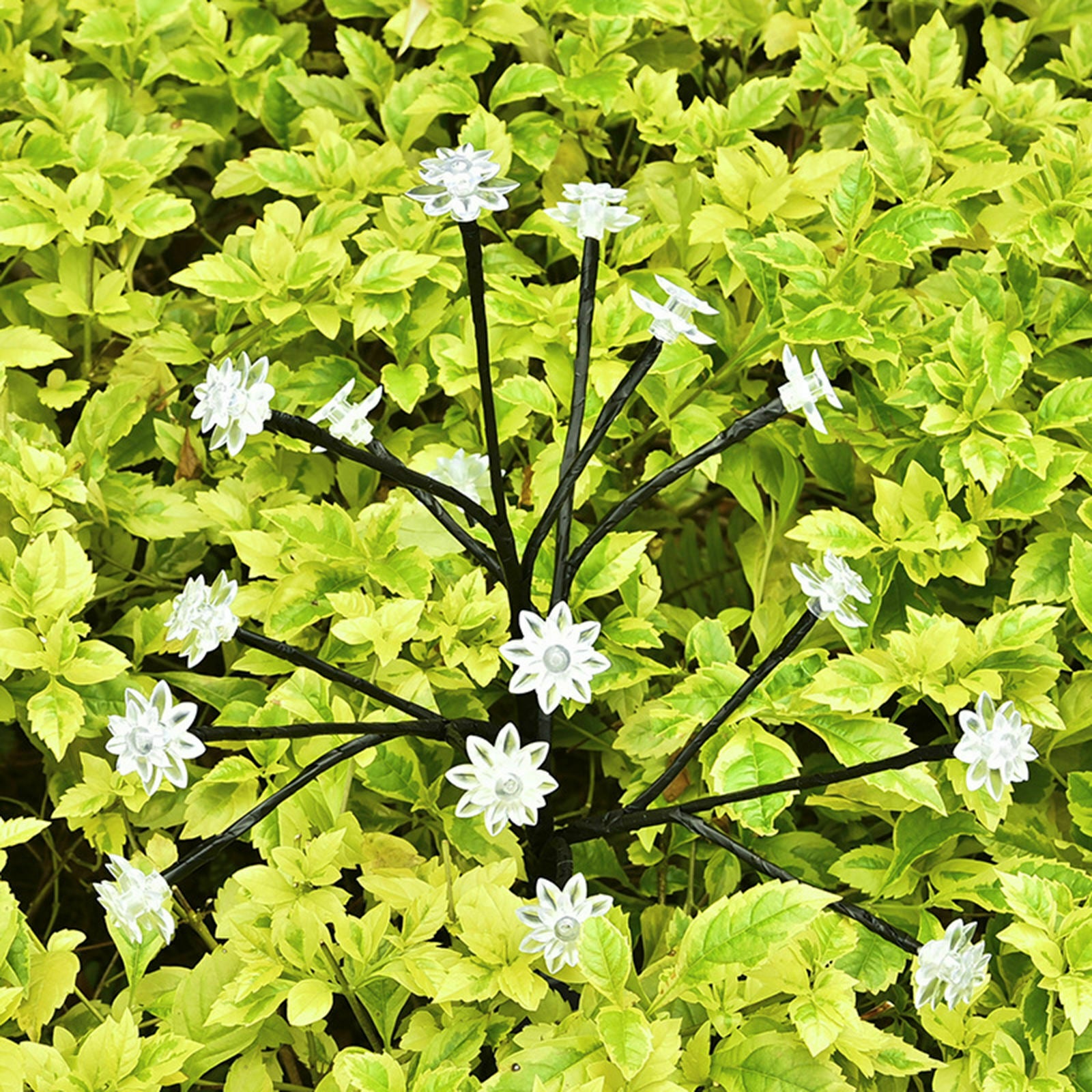 Solar Garden Stake Lights Home LED Pathway Lotus Flower Landscape Yard Deco