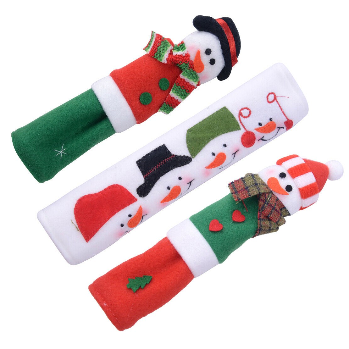 Appliance Refrigerator 3PCS Microwave Handle Cover Kitchen Door Xmas 23x14cm Atn