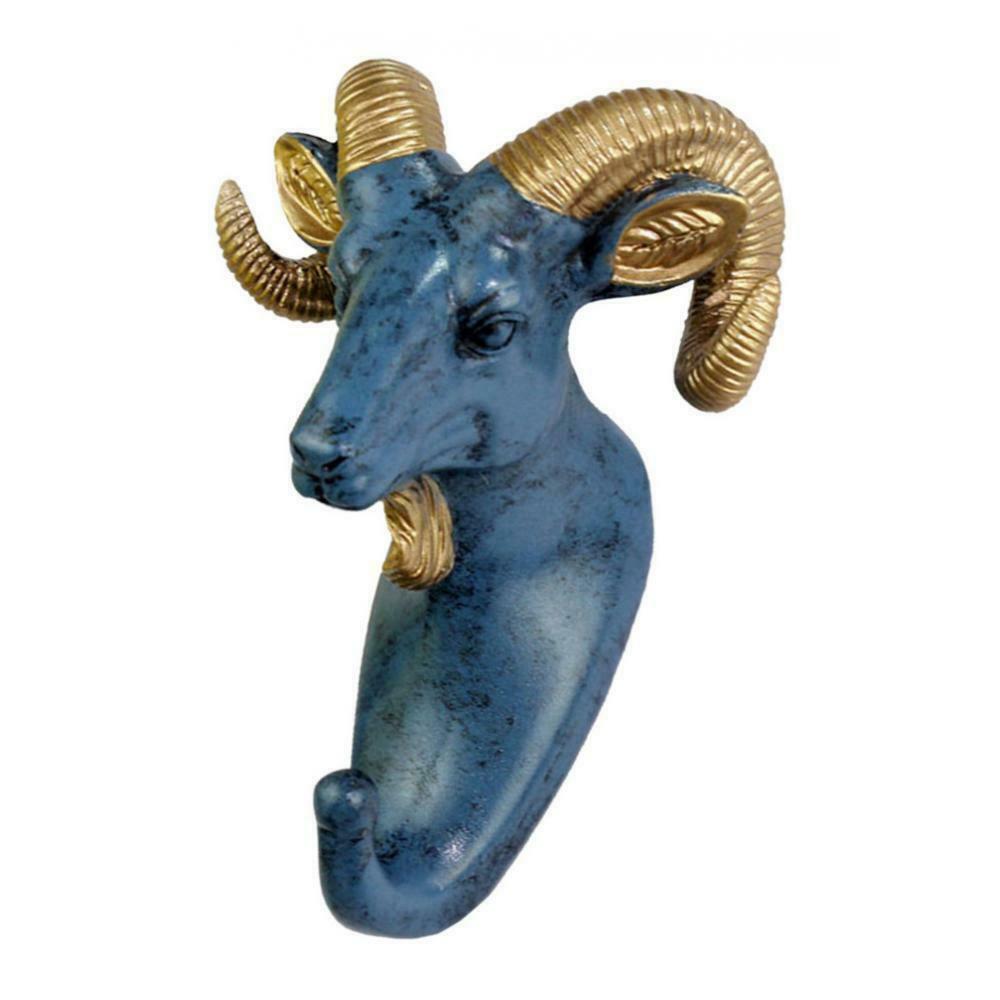 Royal Blue  Handmade  Decorative Wall Hook   f/ Club Wall Ornament Goat
