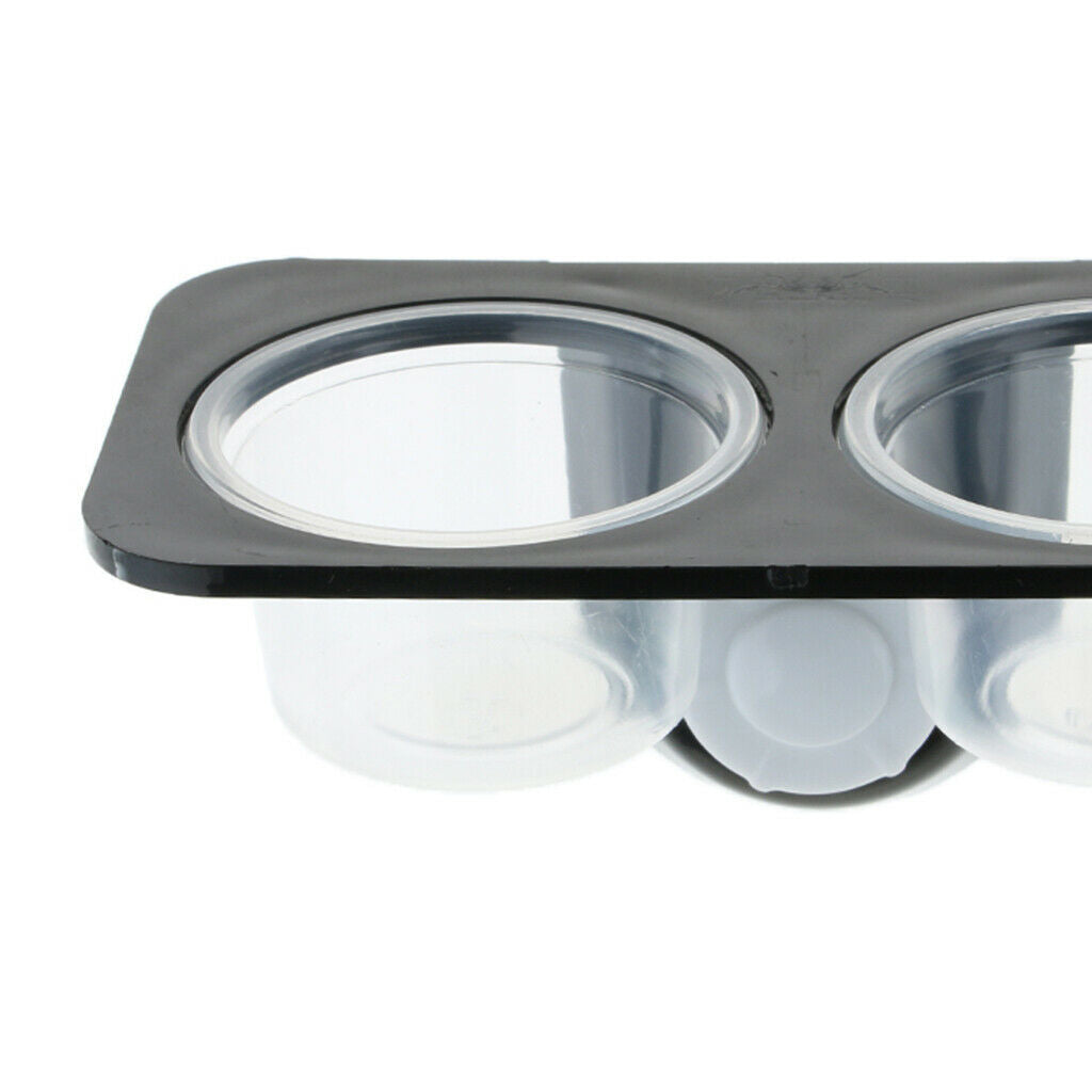 2 Pack Plastic Reptiles Food Water Feeding Bowl Insects Spider Breeding Tank Box