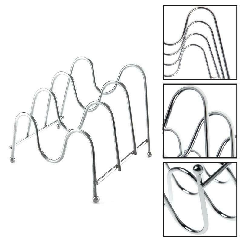 Three-Layer Metal Pot Lid Rack Cutting Board Shelf Dish Holder Kitchen Organizer