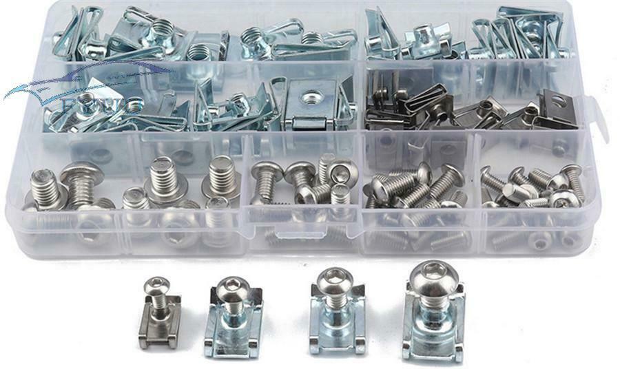 100PCS Bodywork Fairing Panel Reed U Clips U Nut Speed Fasteners M6 M5 M4 M8