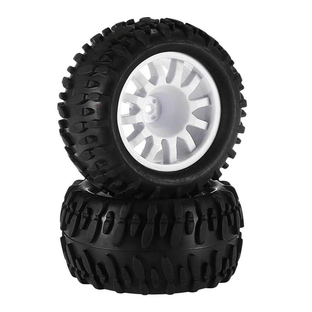 Set of 4 rubber tires replacement tires rims wheels for 1/16 Hpi Hsp Zd Racing