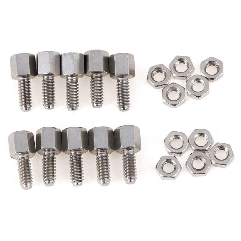 10Sets 5+7mm Header Plate Bracket Stud Bolt & Nut Nuts Screw D-Sub VGA se.l8
