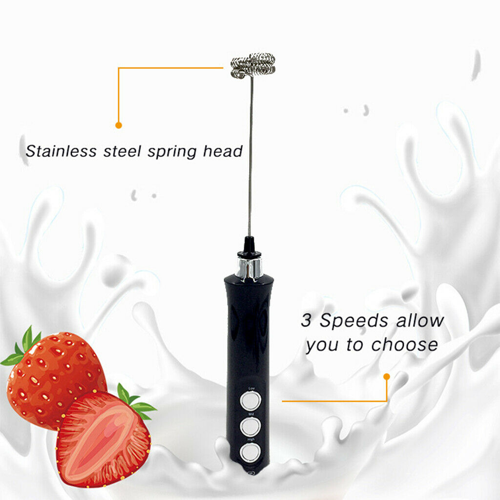 3-in-1 Electric Milk Frother Cafe USB Milk Foam Maker Latte Foamer Blender