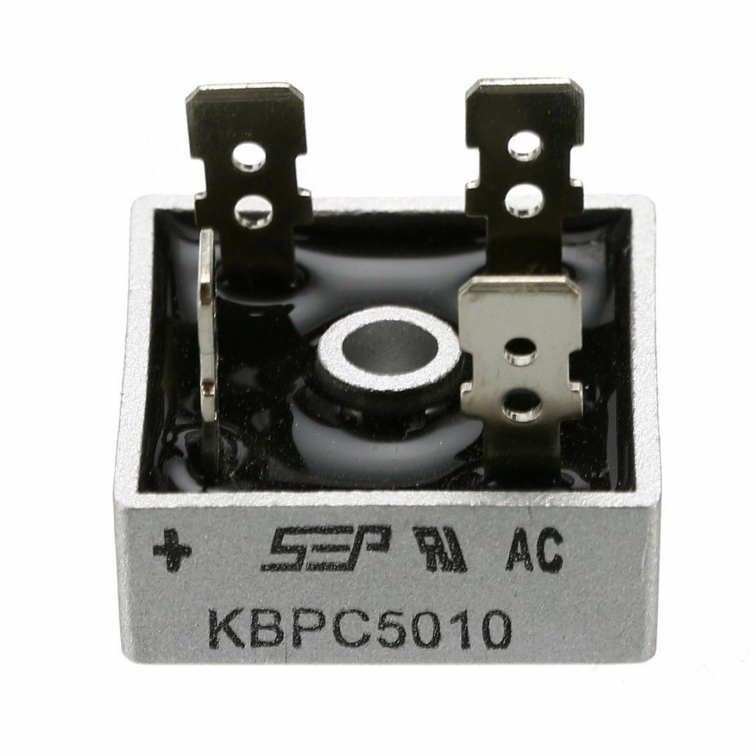 1x KBPC5010 1000V 50A Metal Case 4 Pin Single Phase Diode Bridge Rectifier
