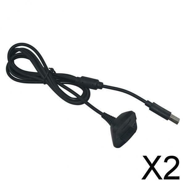 2X USB Charging Cable Gamepad Charger for Xbox 360 Wireless Games Controller