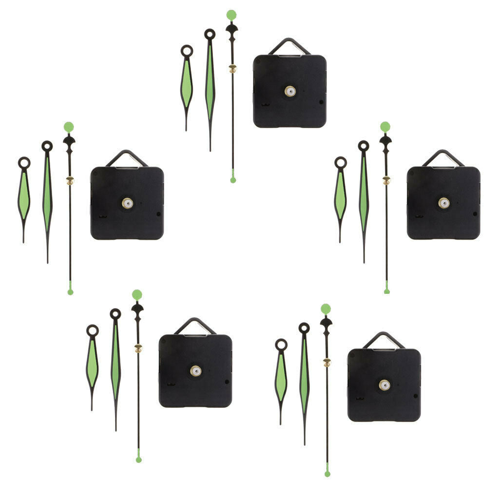 5x Clock Quartz Movement Mechanism Long Spindle Hand Wall Clock Repair Parts