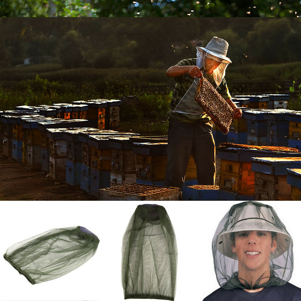 Anti-bite Screen Hat Fly Insect Bee Cover Face Protect Hat Net Camouflage Smock