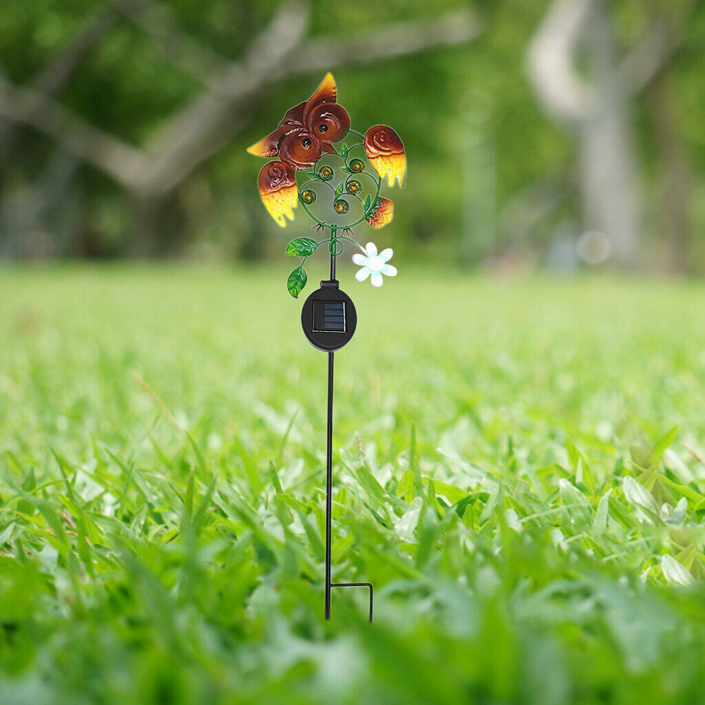Waterproof Metal Solar LED Lights Stake for Patio Art Decor Outdoor Decor
