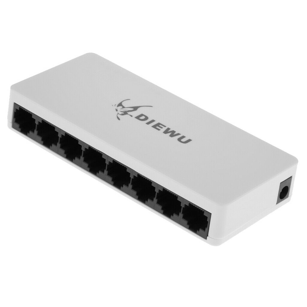 8Ports 100Mbps Fast Smart Swicth Power Over Ethernet Switcher Plastic Case