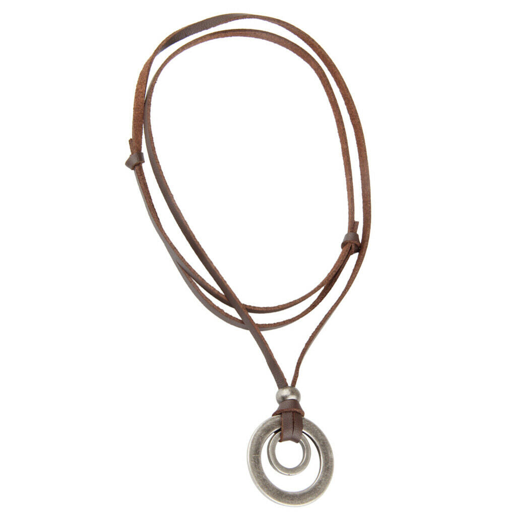 Mens Jewelry Alloy Leather Rope Rope Chain Necklace,