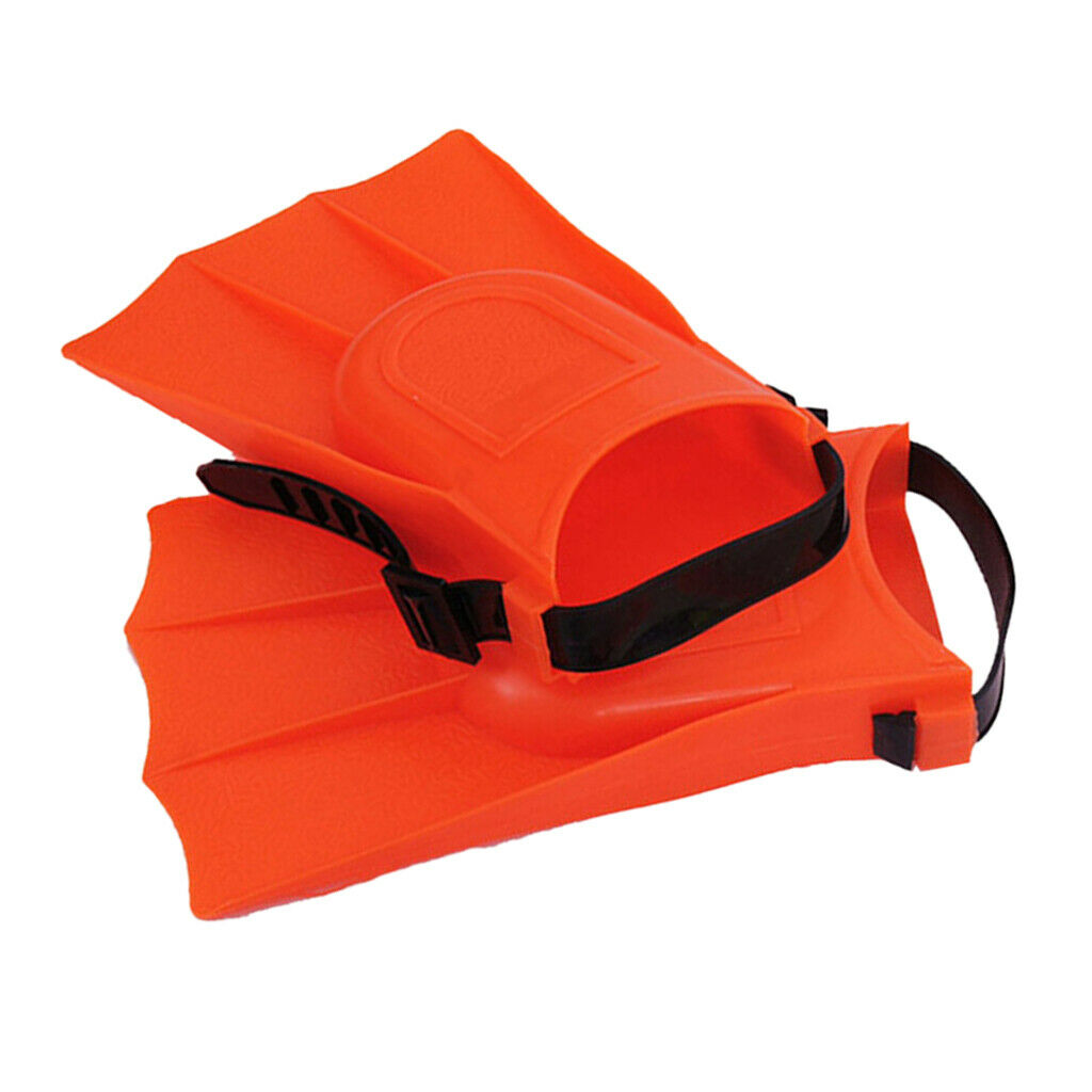 1 Pair Adults Adjustable Flippers   Swimming Training Diving Tools Orange