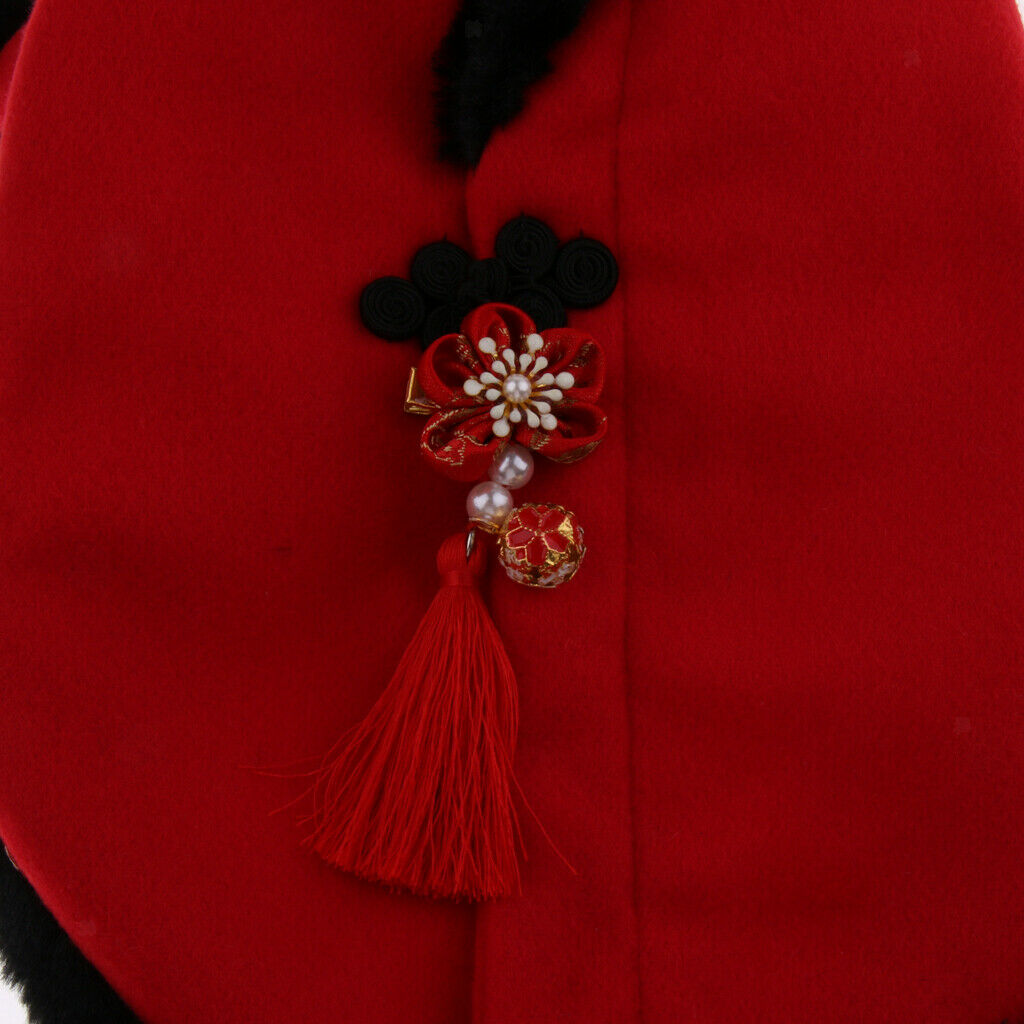 Red Chinese Style New Year Festive Dog Tang Suit Two Legged Jumpsuit M