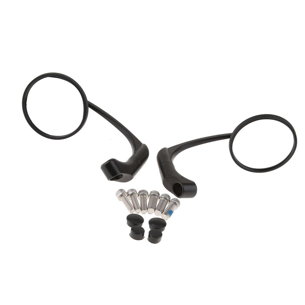 Universal Side Rear View Race Mirrors for Motorcycle Motorbike Scooters Black