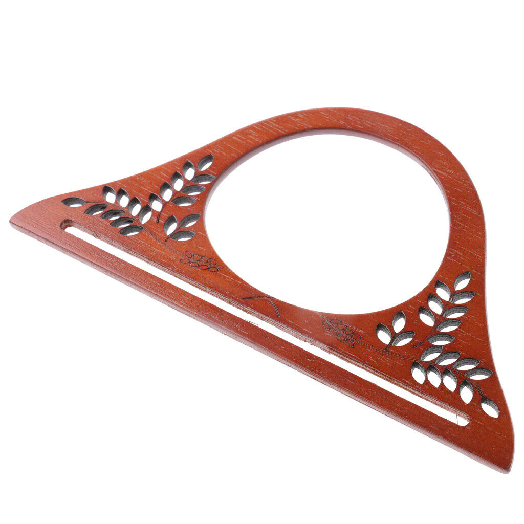 2Pack Wooden Purse Handle Evening Clutch Bag Handbag Handle Replacement