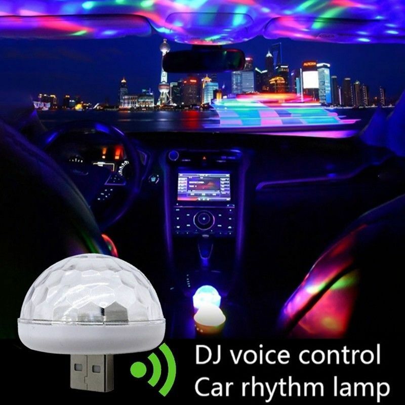 Universal Car Interior Atmosphere Neon Lights Colorful LED USB RGB Music Lamp