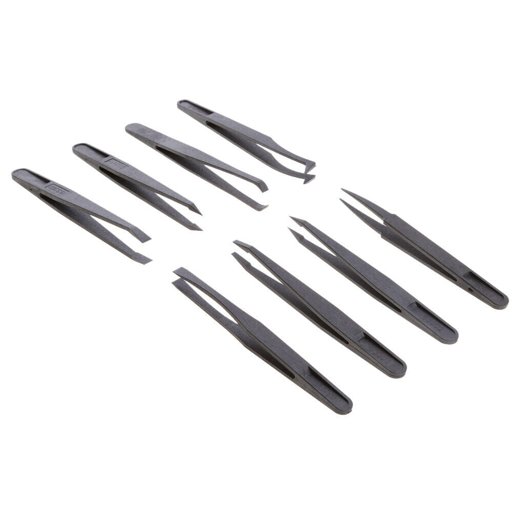 8 PCS Tweezer Set, Anti-Static Tweezers Non-magnetic  for Fix Cell Phone PC