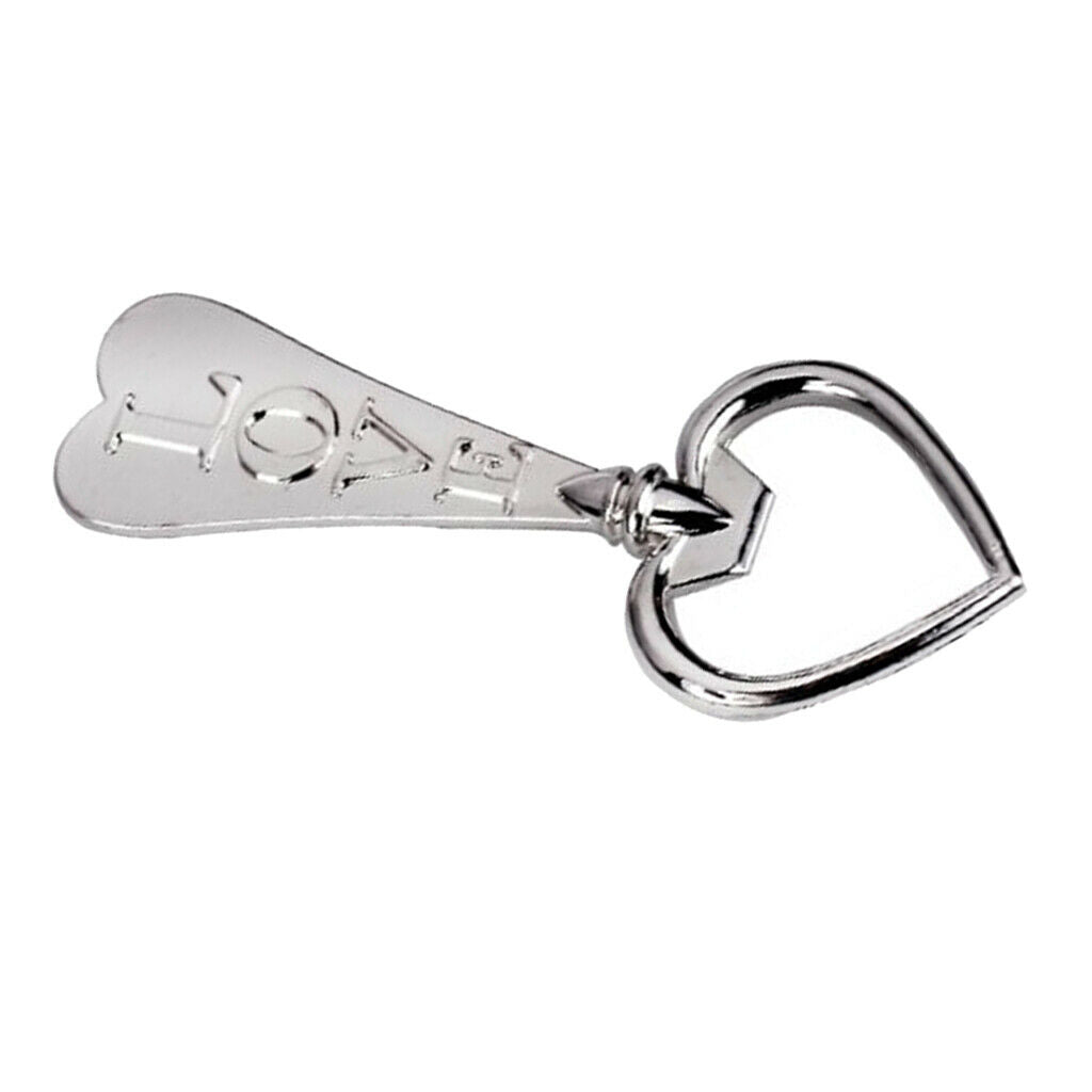 Romantic Metal Love Heart Beer and Beverage Bottle Opener Wedding Favor