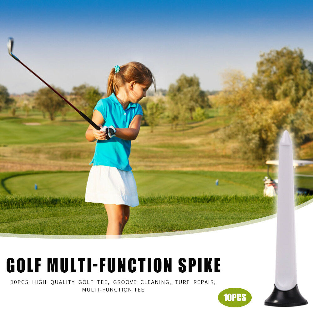 10pcs Golf Ball Holder Rubber Cushion Tee Plastic Golf Tees Training Aids @