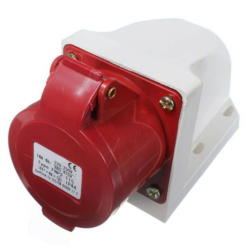 16 Amp 5 pin Plug & Socket Weatherproof IP44 3 Phase 380-415v 3P + N + Earth 1F3