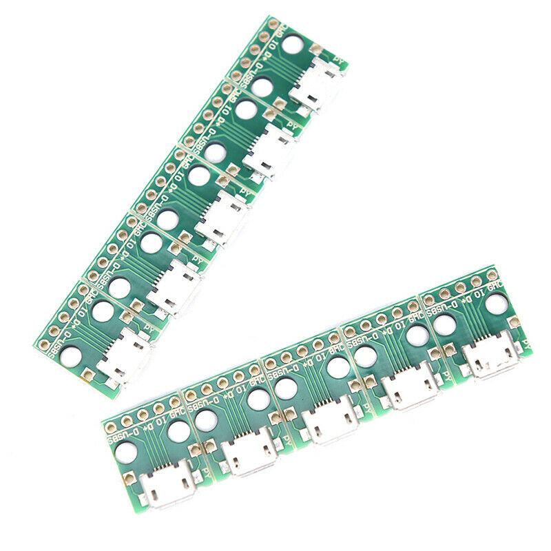 10 Pcs Mini MICRO USB to DIP Adapter 5Pin Female Connector PCB Converter Boa. SJ
