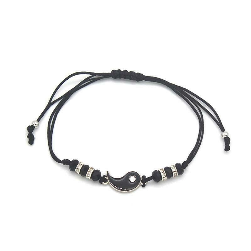 Matching Yin and Yang Bracelet Hand-woven Bracelet Adjustable Rope Bracelet