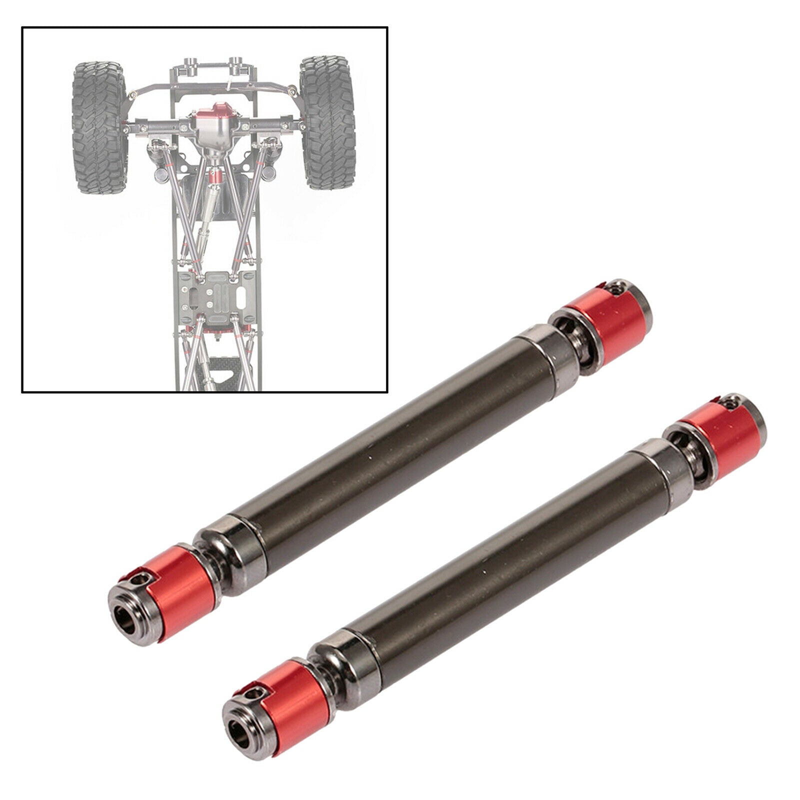 2Pcs RC Car Adjustable Drive Shaft for Most Brand 1:10 RC Rock Crawler Accs