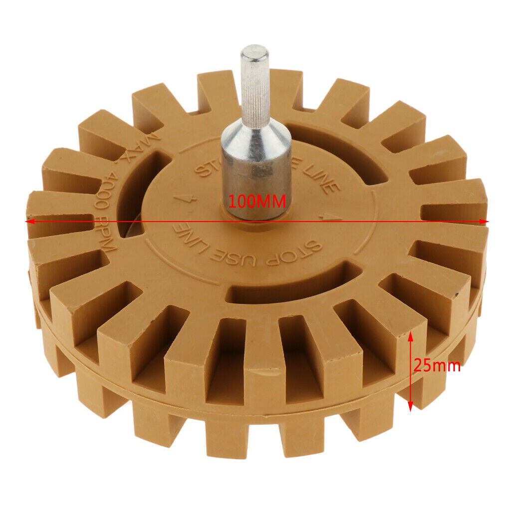 4'' Pneumatic Rubber Wheels w/ Connecting Rod Eraser Sanding Graphics Tool