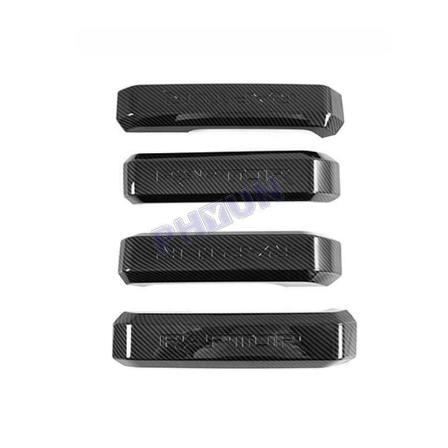 Carbon Fiber Style Inner Door Handle Cover Trim Kit For Ford F150 2015 2016 2017
