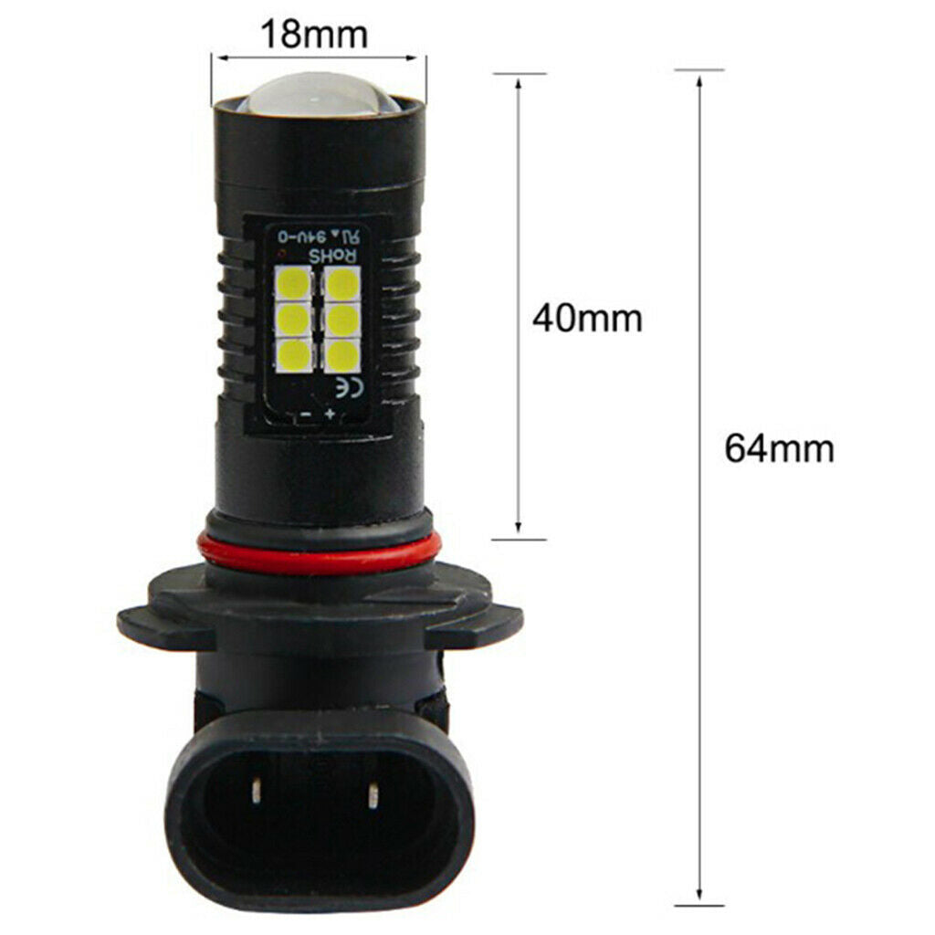 2pcs H10 21SMD Car LED White Fog Driving Light Bulbs Lamp DRL DC 12V-28V