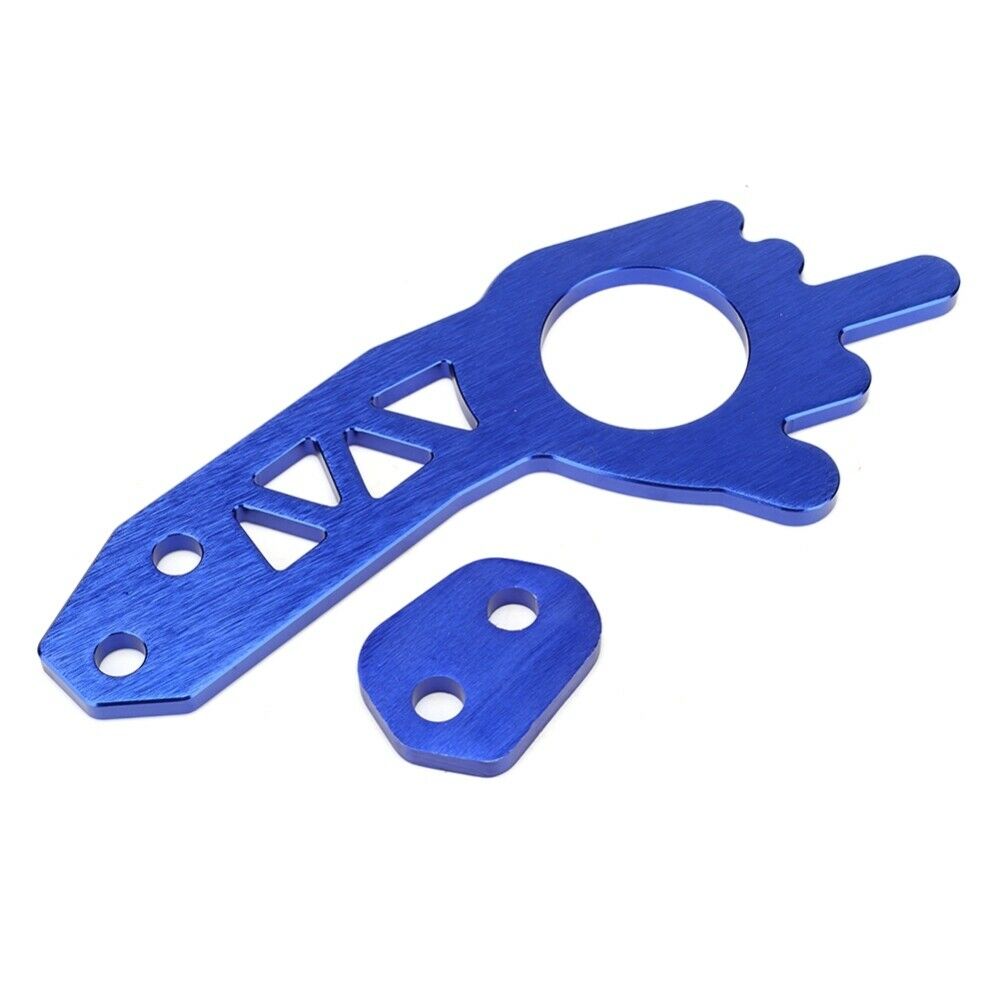 Universal Car Aluminium Alloy Front Rear Trailer Towing Hook Ring Set Blue new