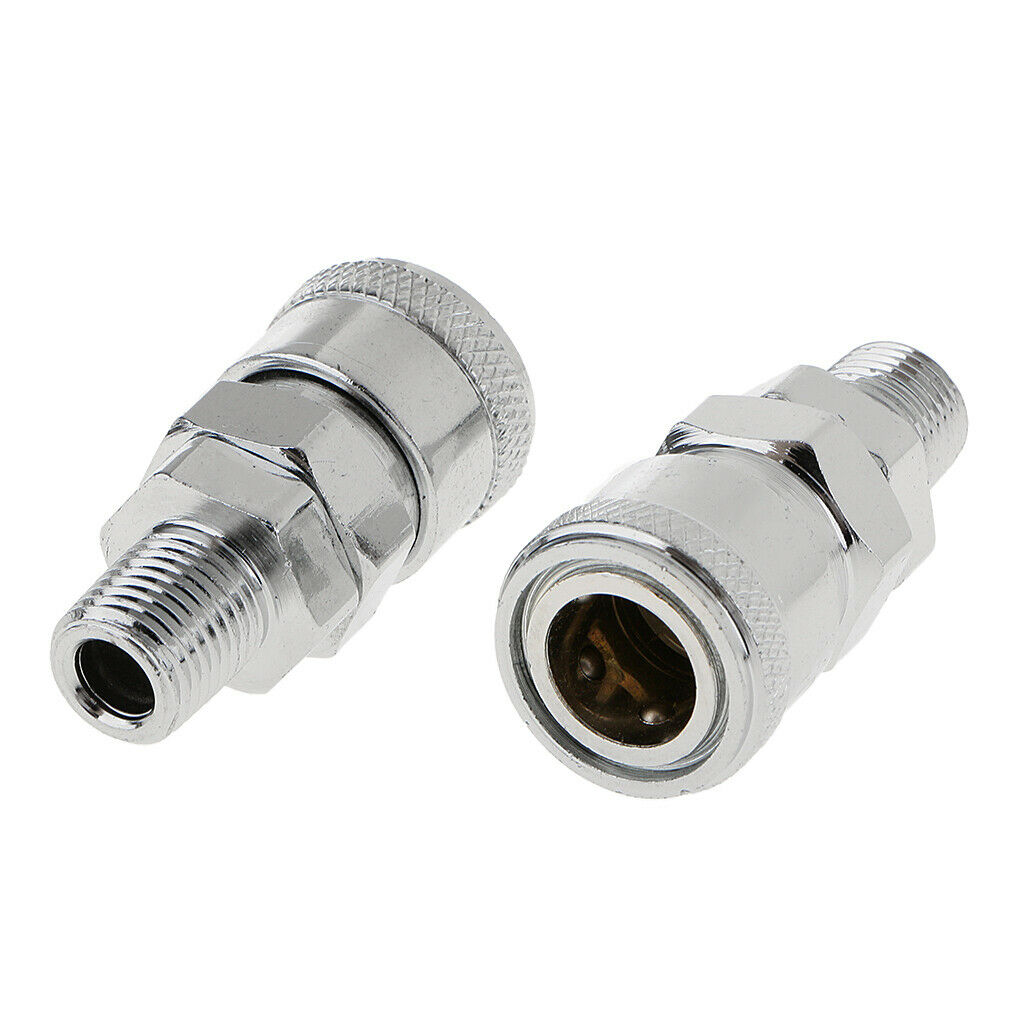 2Pcs 1/4" BSP Male Thread Air Hose Line Compressor Fitting Connector SM20